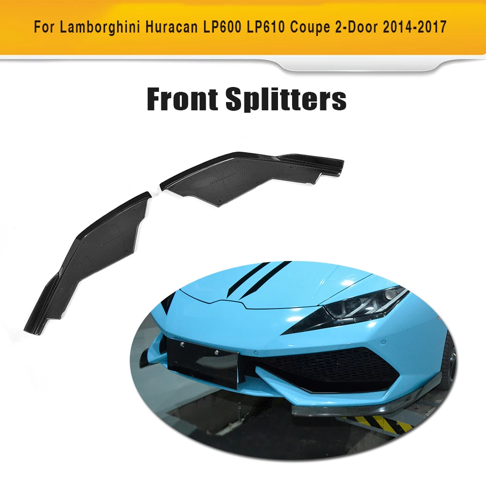 Чехол для Lamborghini Huracan LP600 LP610 Coupe 2 двери 14 17 из углеродного волокна|carbon fiber front lip|front