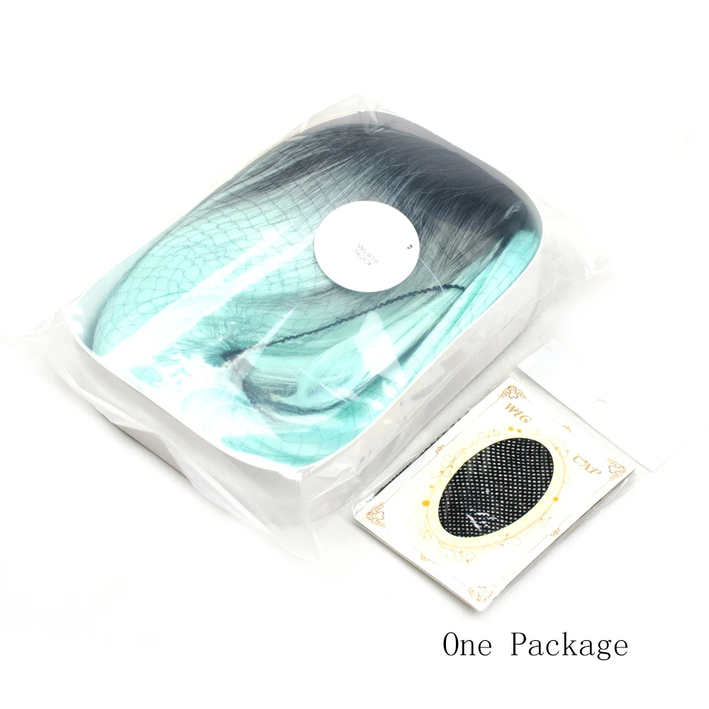 8 wig mint green