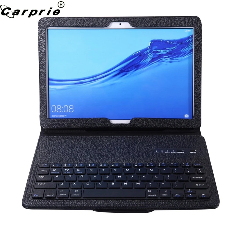 

CAPRPIE Portable Wireless Bluetooth Keyboard with Cover Auto Sleep/Awake Keyboards for Huawei Mediapad T5/C5 10.1inch 907