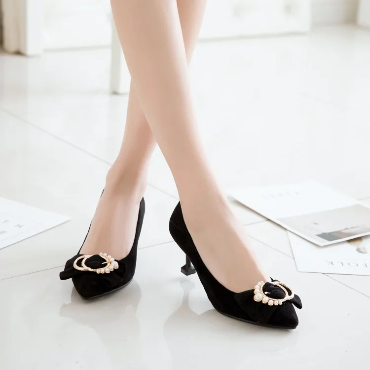 

Big Size 11 12 13 ladies high heels women shoes woman pumps Pointed Package toes Package the heel Fine with Single shoes