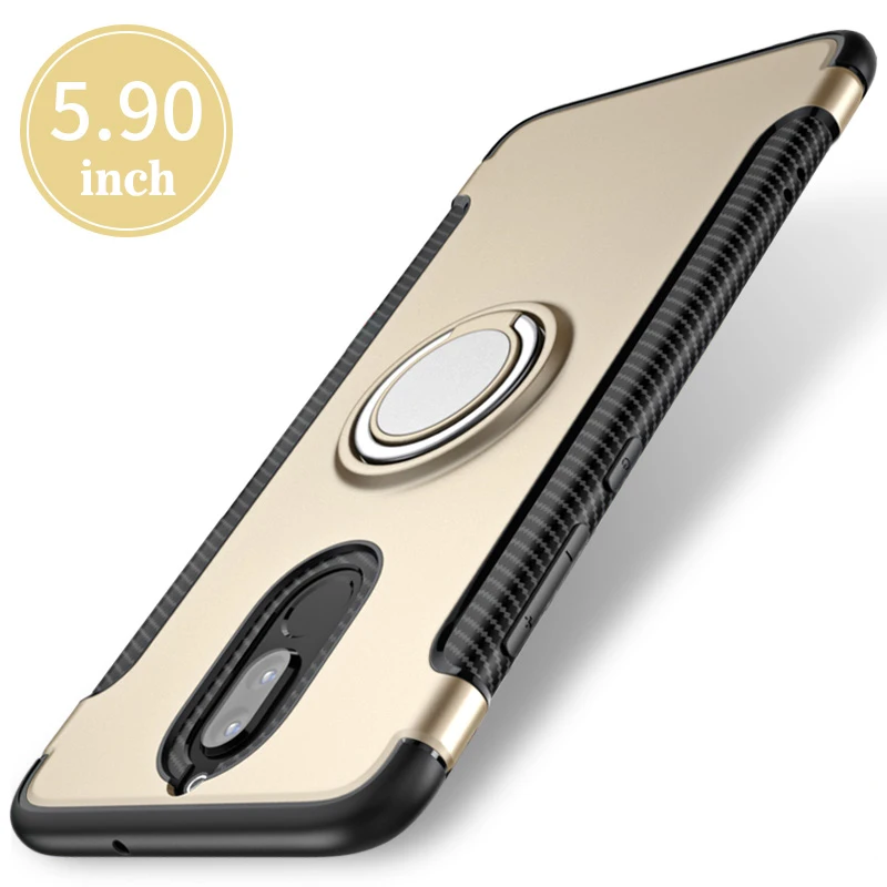 For-Huawei-Mate-10-Lite-Case-Car-Holder-Stand-Magnetic-Suction-Bracket-Finger-Ring-TPU-PC(11)