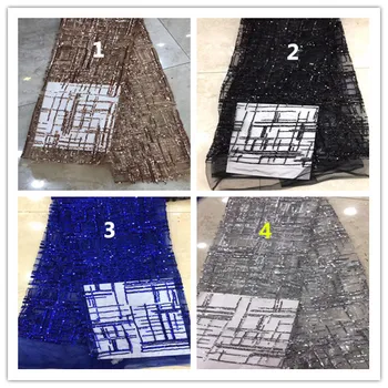 

embroidery lace with sequins for bridal dress top grade tulle lace CiCi-82723 African French net lace fabric
