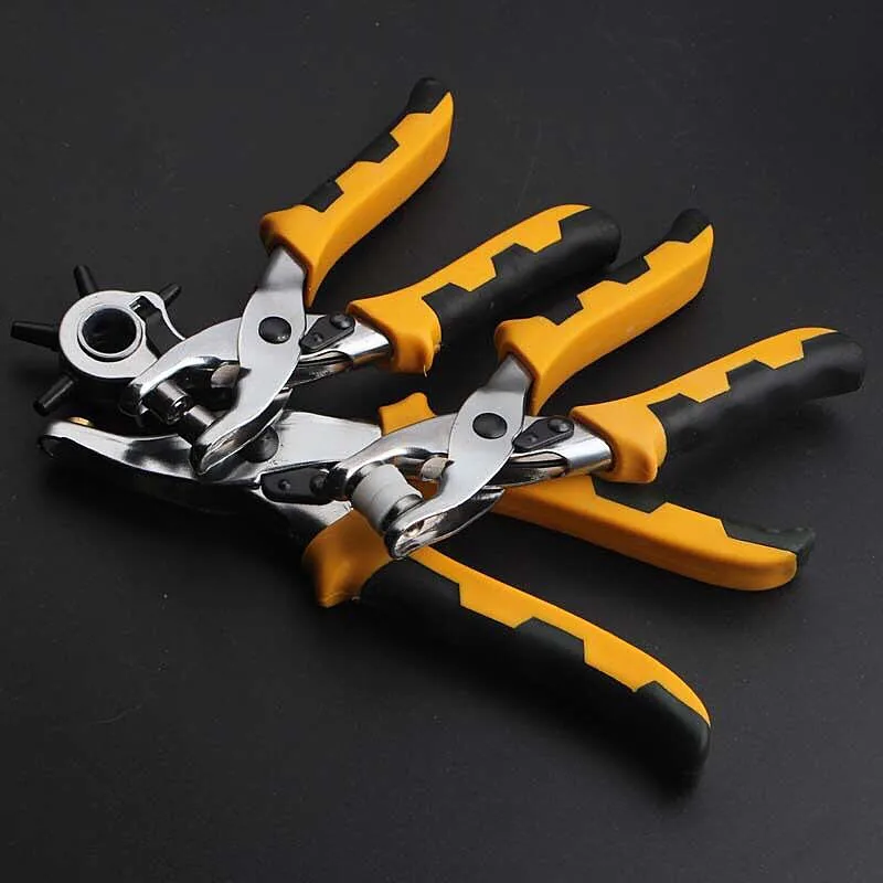 

3 Pcs 3 in 1 Multi-function Card Leather Belt Hole Punch Tool+Eyelets Plier+Prong Snap Button Setter Tool Kit Free Shipping
