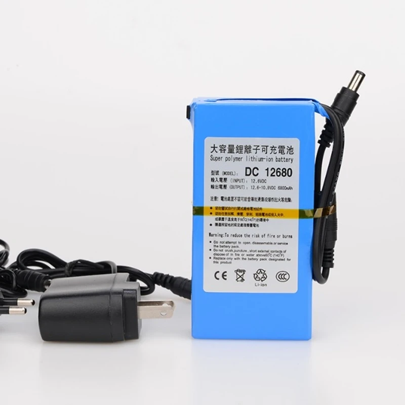 DC 12680 Высокая емкость 12V 6800mah супер перезаряжаемый переключатель литий ионный