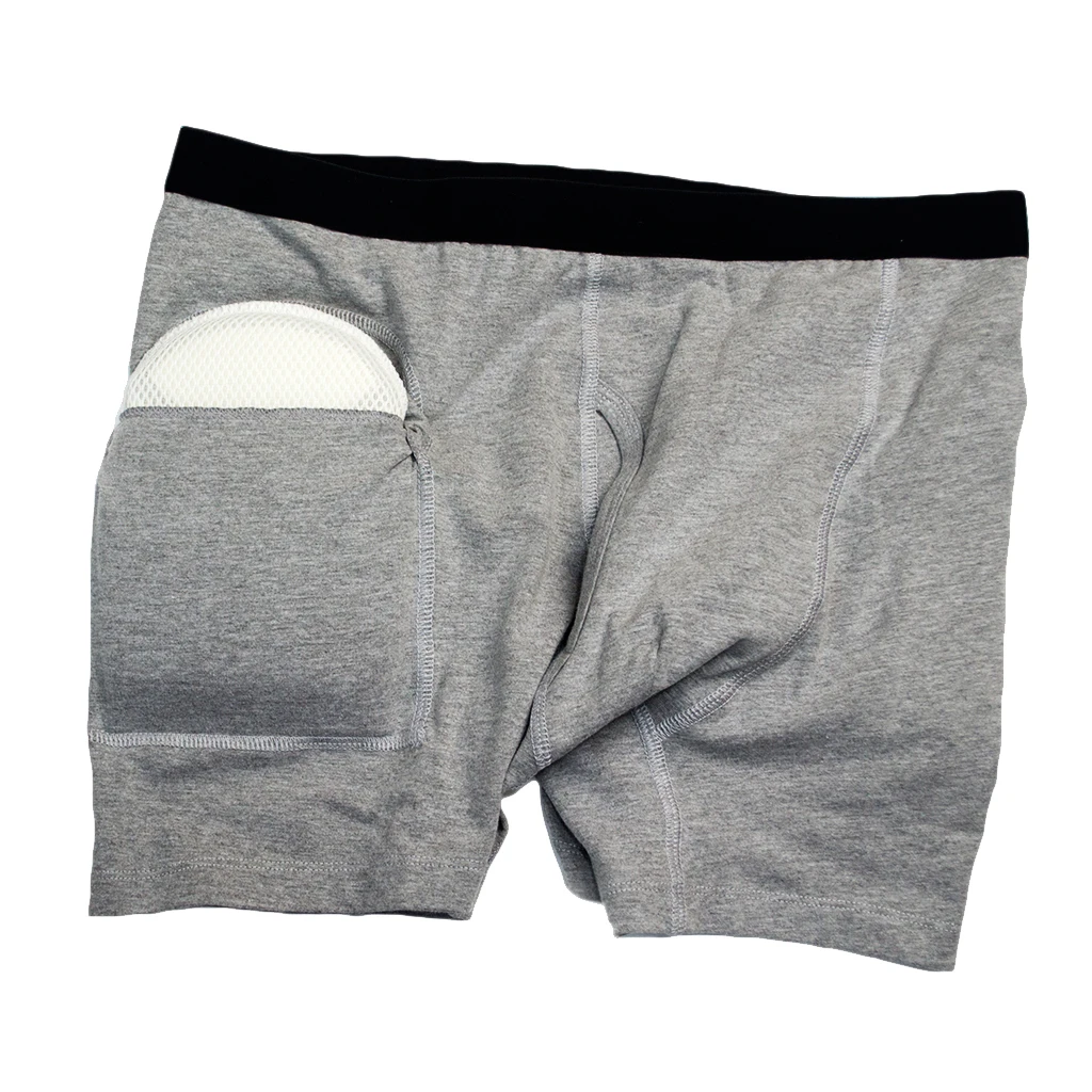 

2pcs Men Hip Fractures Protector Pants Fall Injury Prevention Shorts Underwear Grey