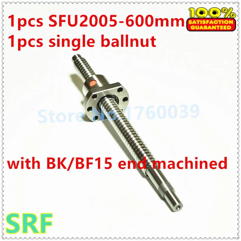 Винт с одной шариковой гайкой диаметром 20 мм SFU2005 винт опорой BK/BF15|cnc part|for cncpartes cnc |