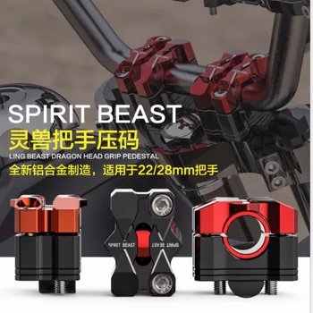

Spirit Beast 2pcs motorcycle dragon head grip pedestal pressure code cool styling handle bar modified holder