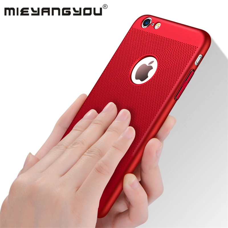

Ultra Slim Phone Case For iPhone X Xs Max XR Hollow Heat Dissipation Cases Hard PC Back Cover Coque For iphone On 6 6s 7 8 Plus