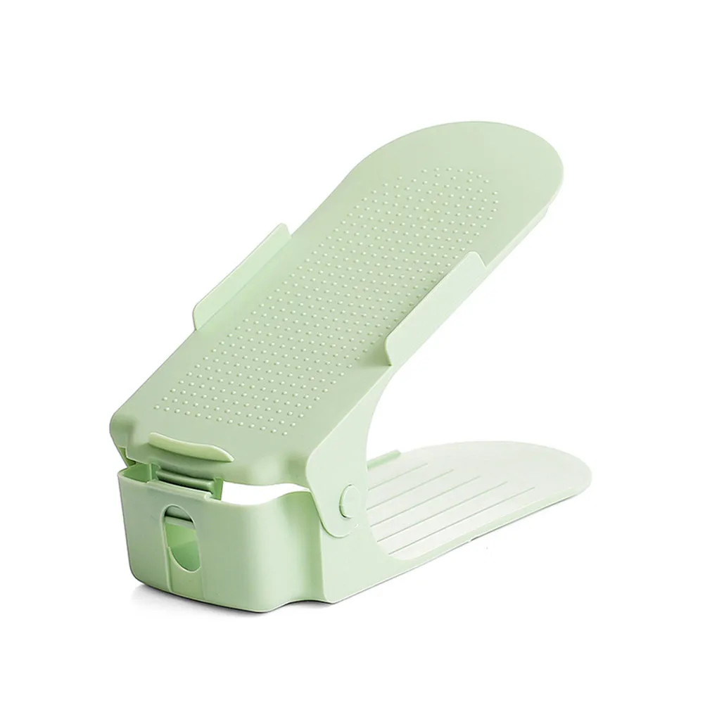1 шт., 3 цвета, обувь Органайзер компактные держатель пластиковая коробка для обуви обувь удобная полка для хранения органайзер для обуви - Цвет: Зеленый