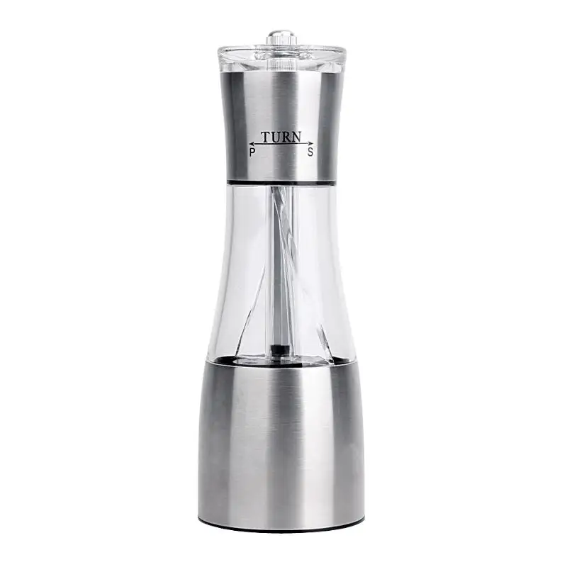 

2 in 1 Stainless Steel Pepper Salt Pepper Shakers Manual Mill Spices Peppercorn Grinder Muller Kitchen Grinding Cooking Tool