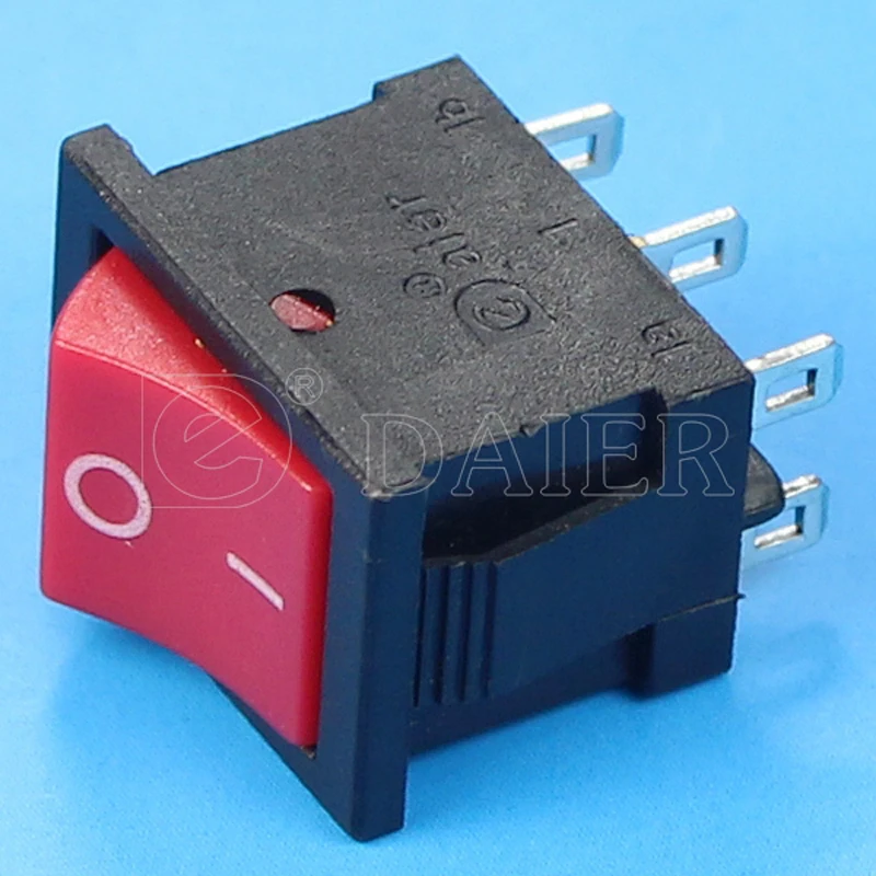10 шт. ON 2 Poles Throw Rocker Switches DPDT T85 10A 250VAC 6A 125VAC 6 контактов Позиции 19*13 мм с
