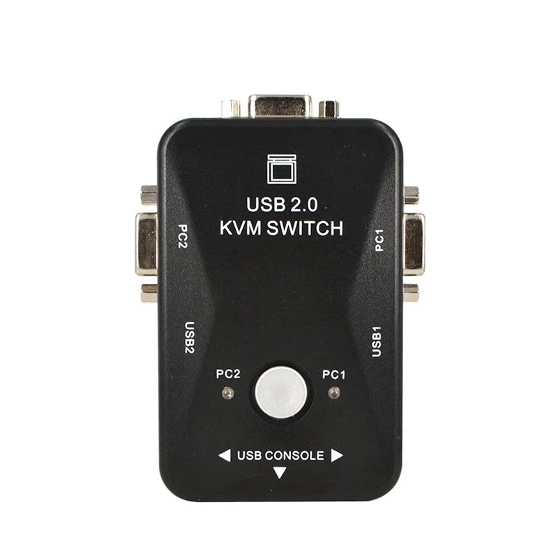 Высокое качество 2 Порты и разъёмы Usb 2,0 kvm-переключатель Switcher 1920*1440 Vga переключатель SVGA Splitter Box для клавиатуры Мышь Monitor Adapter