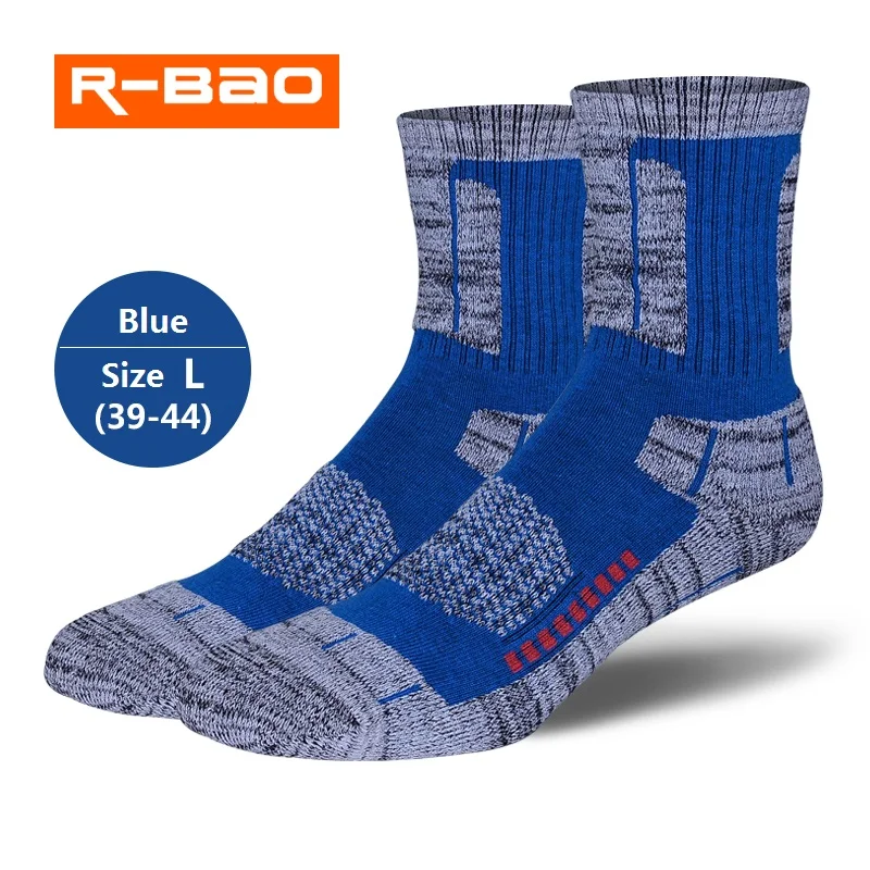 RB038B R-BAO Men/Women Outdoor Hiking/Skiing socks High-quality terry sports socks deodorization warm for winter 3pairs=1Lot