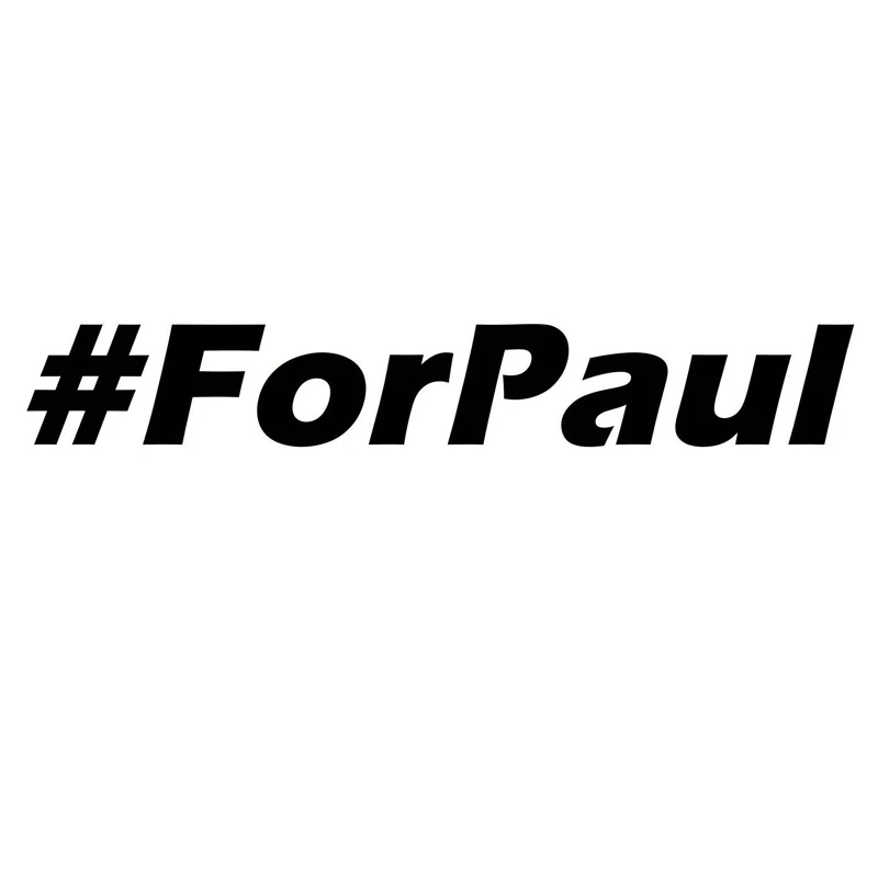 

12.7cm*1.9cm For Paul Wolaker Fast And Furious Vinyl Car-Styling Car Sticker S4-0465