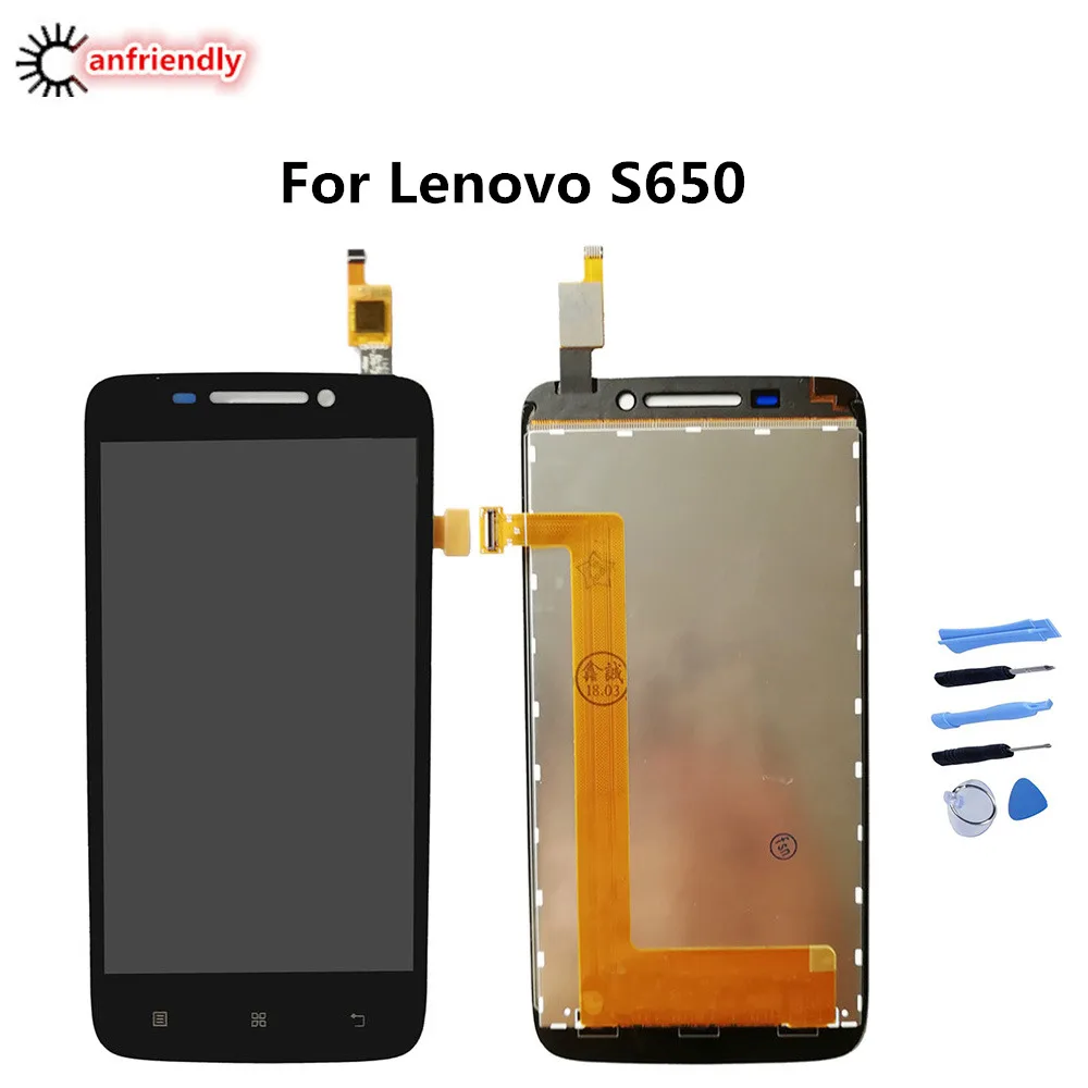 For Lenovo S650 4.7&quot Display+Touch Screen Replacement Digitizer Assembly S 650 Display Mobile Phone Repair Parts | Мобильные