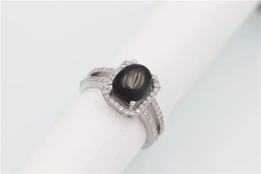 Almei 3.5ct серые овальные Звездные сапфировые обручальные кольца 925 пробы-серебро-украшения для женщин драгоценные камни ювелирные изделия с бесплатной коробкой 40% FJ036