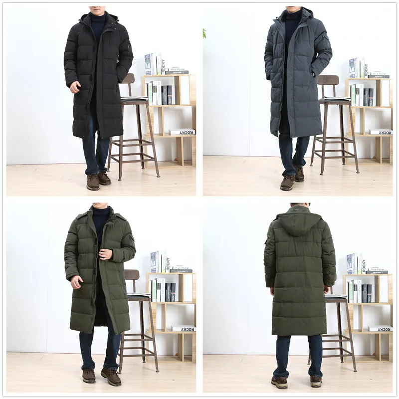 Длинная зимняя куртка размера плюс 8XL 7XL 6XL 5XL Мужская брендовая одежда мужское