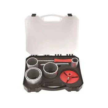 

Tungsten Carbide Hard Alloy Grit Hole Saw YG8 Tile Opener Set Reamer Drill Bit Hole saw granite marble With Box 8pcs/Set
