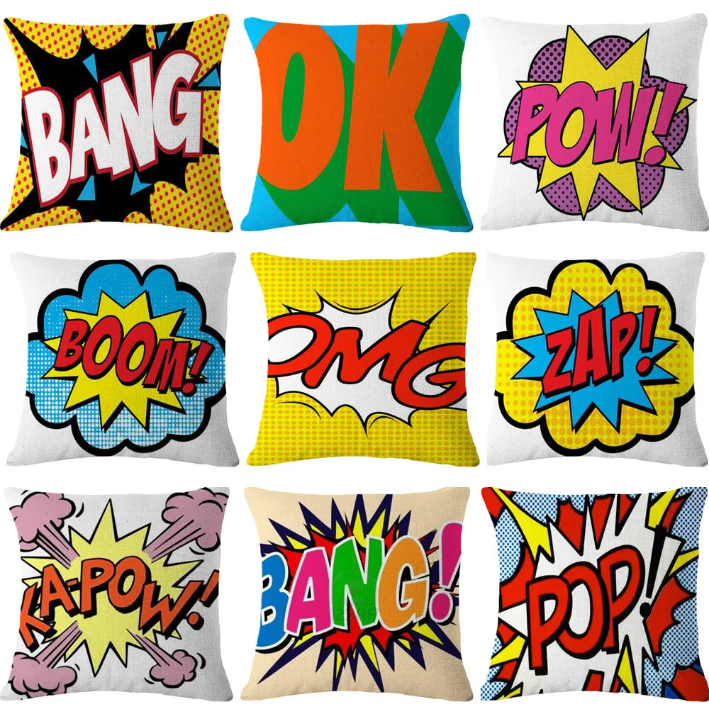 

8 Styles Homey Design Pillow Case Square Pillow Cover Cushion Toss Pillowcase Hidden Zipper Closure Decorative Pillowcase