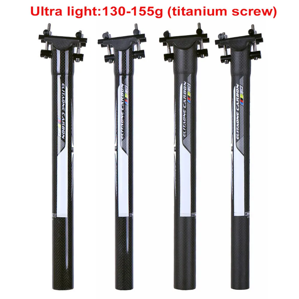 

New Road Bicycles Carbon Fibre Seat Post Mountain Bikes Super light 3K Carbon Setpost 27.2mm 30.9mm 31.6mm Bicycle Parts