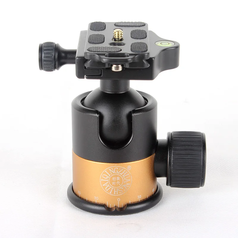 QZSD Q10 Professional Metal Tripod Ball Head / Ballhead With Quick Release Plate Max Load 15KG 45mm Ball Dia For Benro Manfrotto