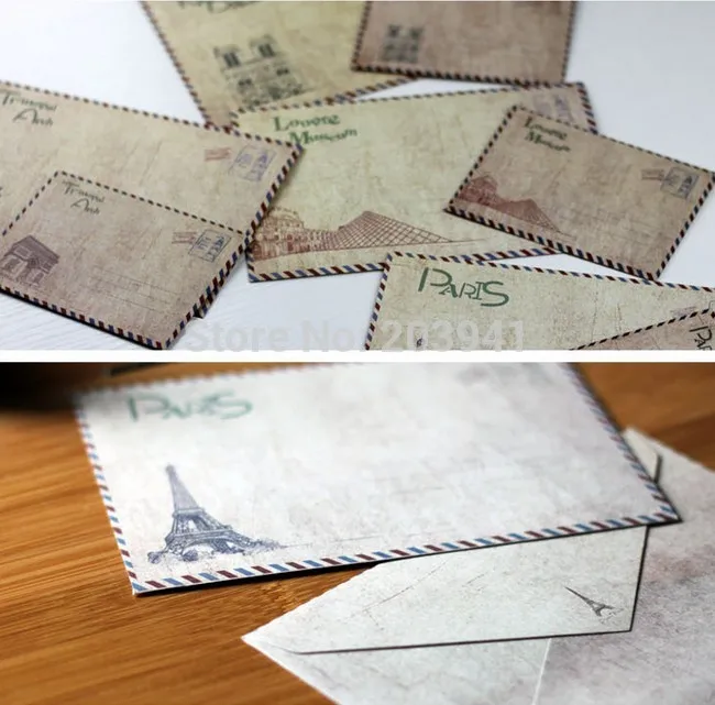 10OPP 4 (L)Vintage Paris architectural style DIY Multifunction Envelope setnice Gift Whalesale 163110MM (3).jpg