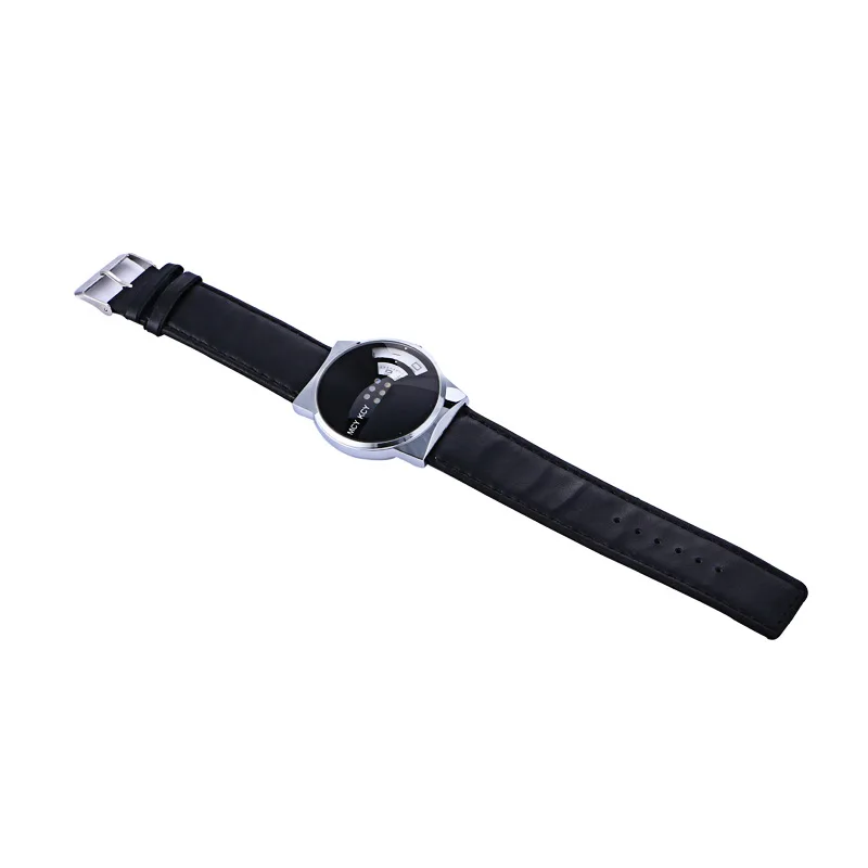 Персонализированные креативные поворотные черно-белые кварцевые часы для влюбленных, модные трендовые кожаные мужские и женские часы для отдыха, Relogio Feminino