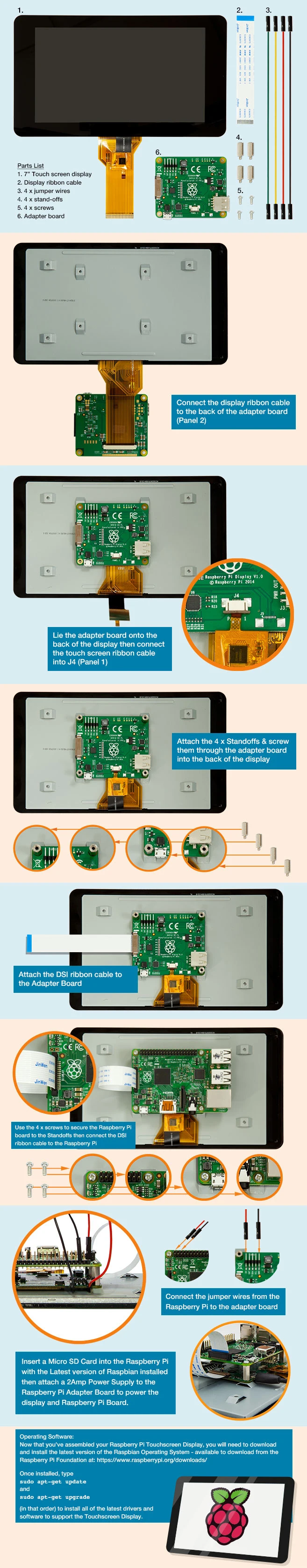 Raspberry Pi сенсорный экран 7 дюймов ЖК сенсорный экран дисплей модуль