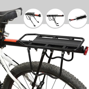 

Aluminum Bicycle Luggage Carrier Cargo Rear Rack 50kg Cycling Seatpost Bag Holder Stand for 20-29 inch Bike