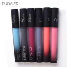 Brand PUDAIER Colors Liquid Lipstick Waterproof Nude Matte Lipstick Velvet Glossy Lips Gloss Lipstick Lip Balm Sexy Red Colors
