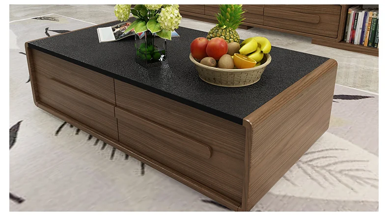 Natural designer wooden panel Coffee Table Living Room Home Furniture minimalist modern rectangle mesas de centro table basse