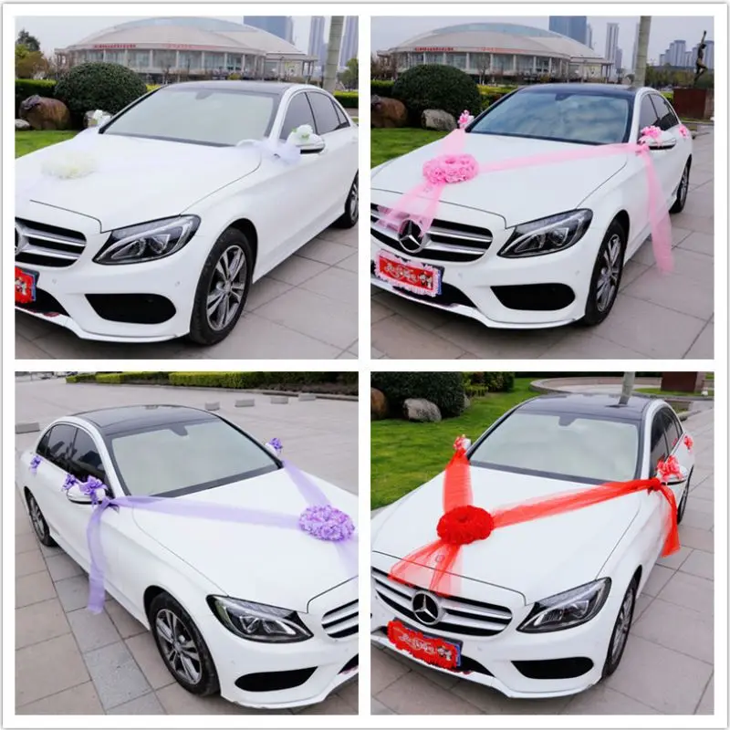 

Wedding party car decorations artificial flowers set wedding silk flowers car bouquet wedding home decoration supplies