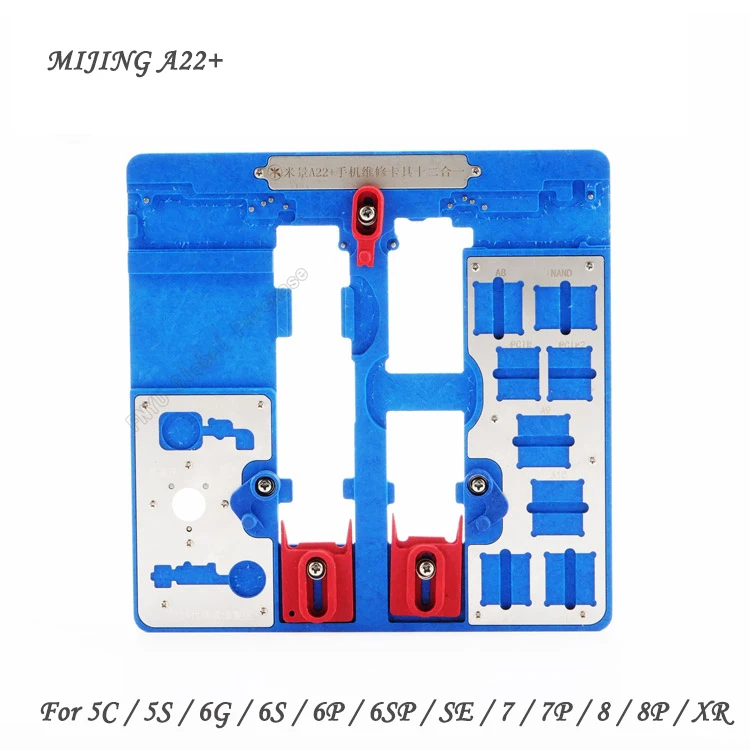 MJ A22+ 12 in 1 Logic Board Clamps for iPhone 5C 5S 6G 6S 6P 6SP SE 7G 7P 8G 8P XR Fixture Holder Fix Repair Mold BGA Repair