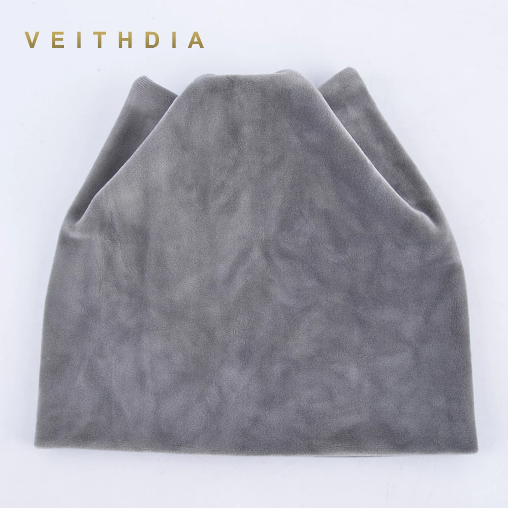 Осенне зимние женские облегающие шапки VEITHDIA шапка с котом теплые бархатные