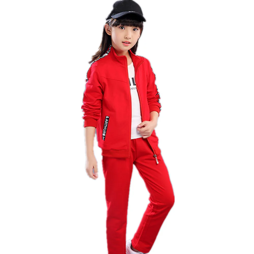 Children Sports Suit 2017 Spring Autumn Quality Cotton Tracksuit Kids