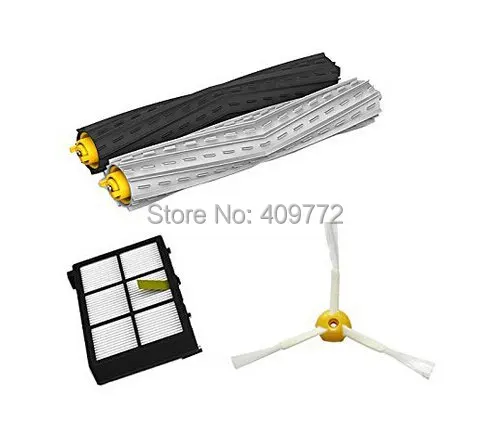 

2nd GenerationTangle-Free Debris Extractor Set & HEPA Filter & Side Brush replacement Kit for iRobot Roomba 800 series 870 880