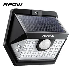 Mpow CD177 30 светодио дный LED солнечные наружные огни 3 регулируемые модели света 270 градусов широкоугольная подсветка для стены Двор Сад