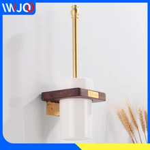 Toilet Brush Holder Set Ceramic Cup Brass Wood Toilet Brush Holder Bathroom Clean Cleaning Brush Wall Mounted Bathroom Hardware Toilet Brush Holder Set Ceramic Cup Brass Wood Toilet Brush Holder Bathroom Clean Cleaning Brush Wall Mounted Bathroom Hardware