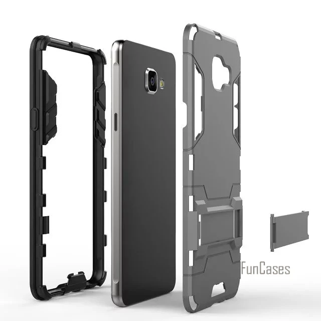 Для samsung Galaxy A5() A510 чехол 5,2 inch двойной Слои прочный Чехол-гибрид чехол из жесткого поликарбоната+ ТПУ 2 в 1 противоударный чехол для samsung Galaxy с противоударным покрытием