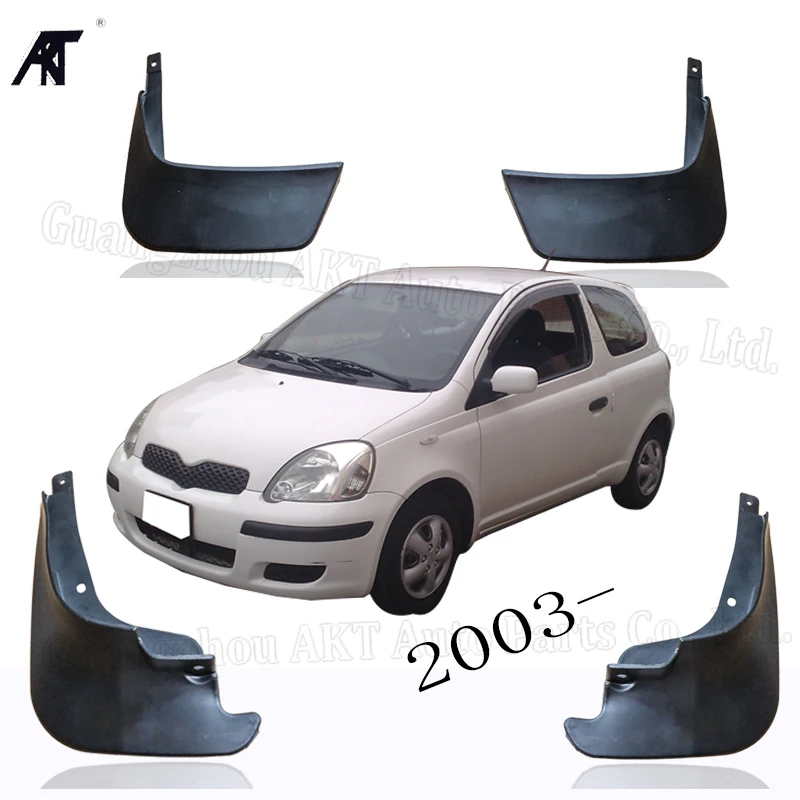 Черные передние и задние брызговики от грязи накладка отделка для Toyota Vitz 2003 на