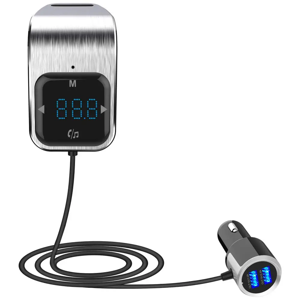 Fm-передатчик Bluetooth автомобильный беспроводной радио адаптер AUX MP3 плеер fm-модулятор с громкой связи двойной USB быстрое зарядное устройство