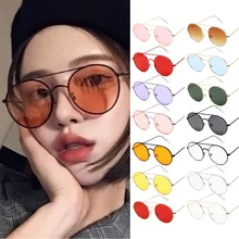 Женские круглые солнцезащитные очки с зеркальным покрытием в стиле ретро, женские роскошные маленькие солнцезащитные очки, брендовые дизайнерские очки