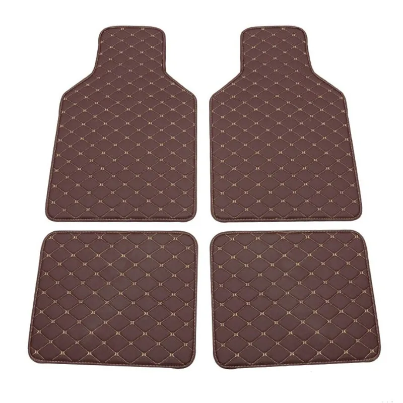 Универсальные автомобильные коврики все модели для Volkswagen все модели vw passat b5 b6 polo 6r golf 6 touran 2005- tiguan jetta - Название цвета: coffee