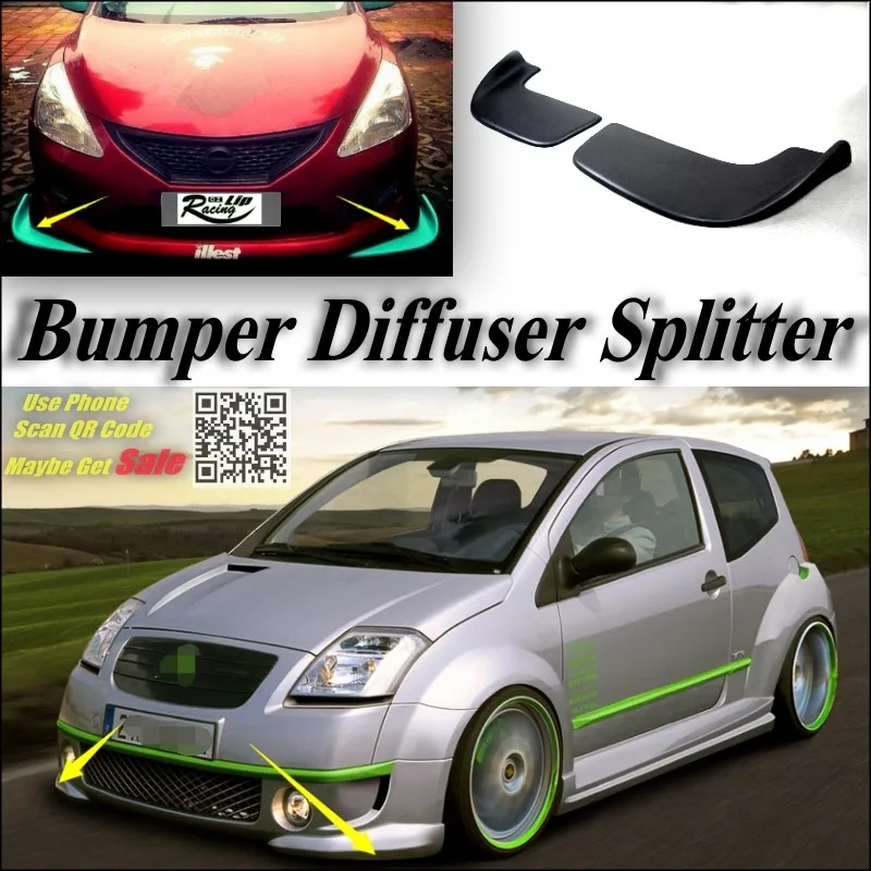 Citroen C2 2003~2010 Splitter Deflector Diffuser Flap Chin Fin Canard