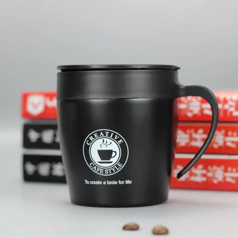 Stainless Steel Thermos Bottle Coffee Cup With Lid Portable Mug With Handle Heat-Resistant Beer Tea Cup Drinkware Office Style Stainless Steel Thermos Bottle Coffee Cup With Lid Portable Mug With Handle Heat-Resistant Beer Tea Cup Drinkware Office Style