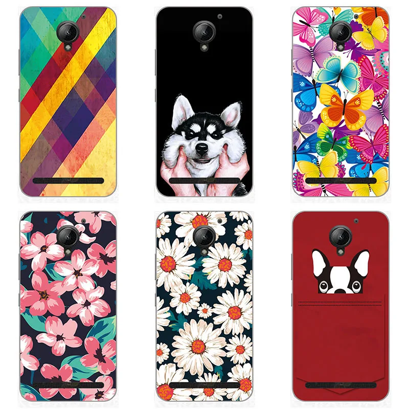 hard Plastic phone case cover For Lenovo Vibe C2 k10a40 shell Colorful printing design Painted Flower |