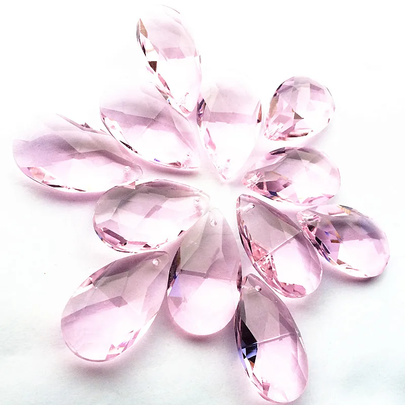 Высокое качество 10 шт. 38 мм розовый(свободные кольца) Подвеска из хрустальной люстры/хрустальные подвески на шторы/Кристаллы части для люстры