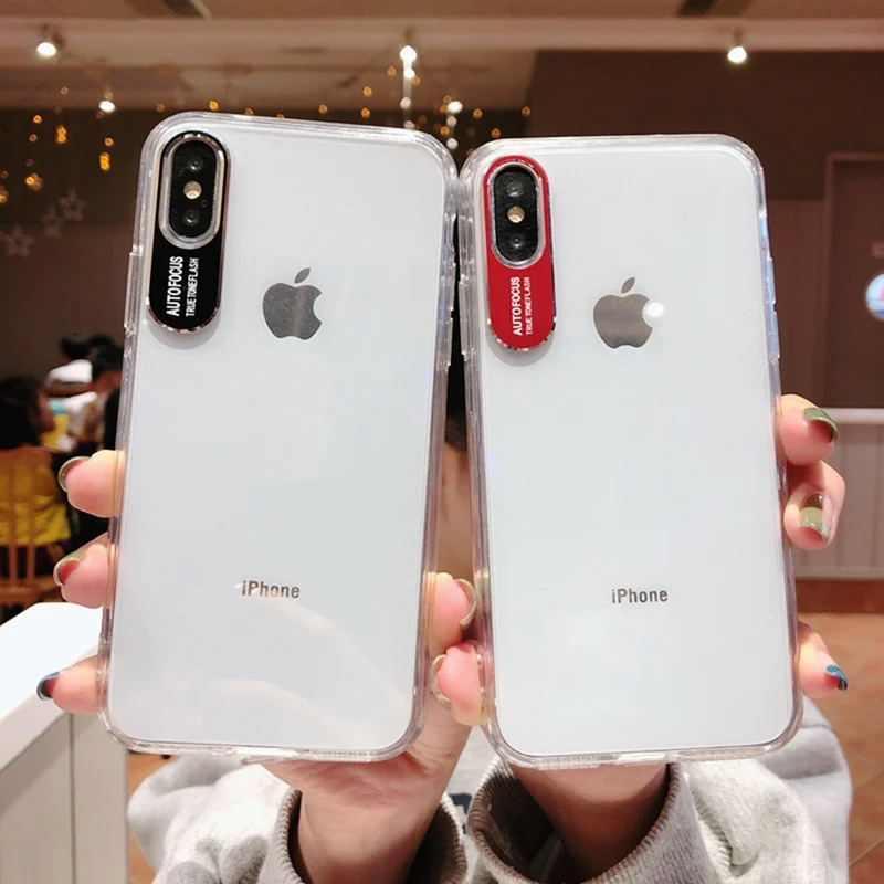 Прозрачный чехол Два в одном для iphone XS Max XR X металлическое защитное кольцо 6 6s 7 8 Plus