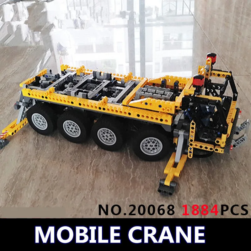 

Presell H&HXY 20068 1884Pcs Mechanical Series The Moving Crane Set Children LEPIN Building Blocks Bricks Toys Model 8421