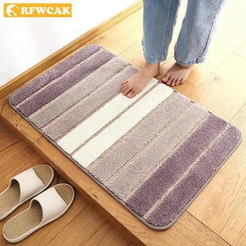 

RFWCAK Entrance Anti-Slip Doormat Soft Bathroom Rugs Kitchen Carpet Living Room Pad Floor Door Mats Outdoor Tapete Home Decor